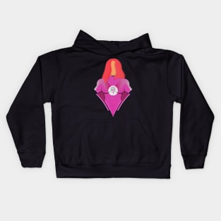 Pink powered eve Kids Hoodie